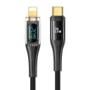 USAMS SJ589 Type-C To Lightning 20W Transparent Digital Display Cable (2 Meter)
