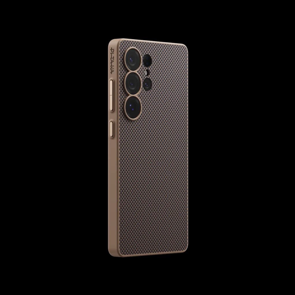PITAKA PinButton Case for Samsung Galaxy S25 Ultra – Black/Gold