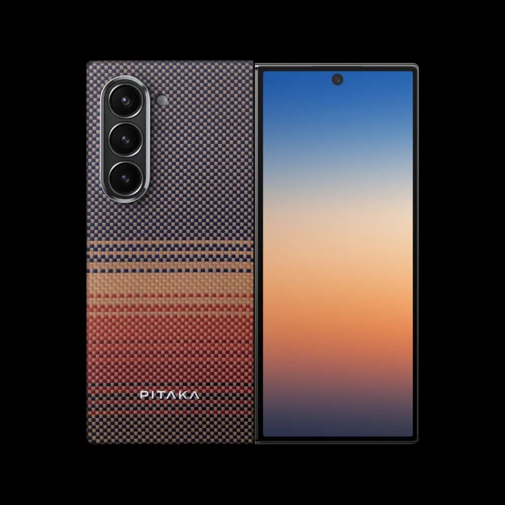 Pitaka MagEZ Case 5 Tactile Woven Case for Galaxy Z Fold 6 -Sunset 1500D