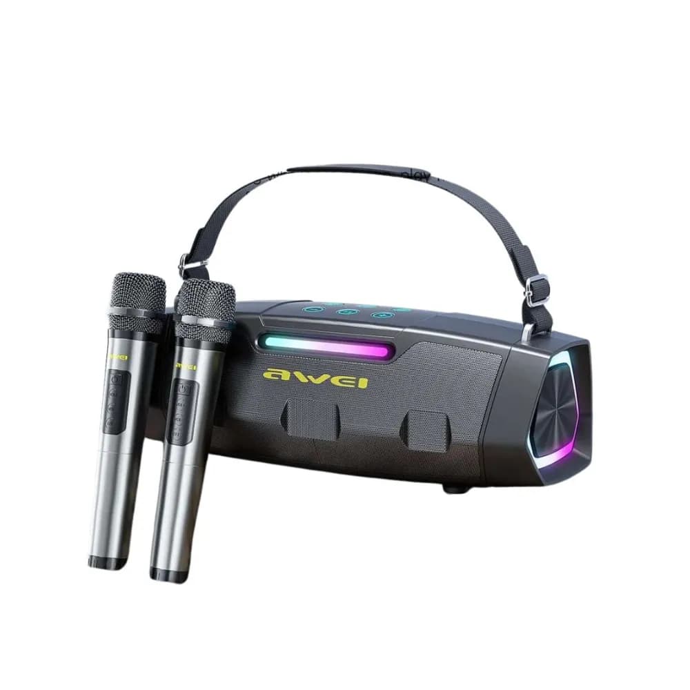 Awei KT28 Portable Karaoke Bluetooth Speaker with Dual Wireless Microphone