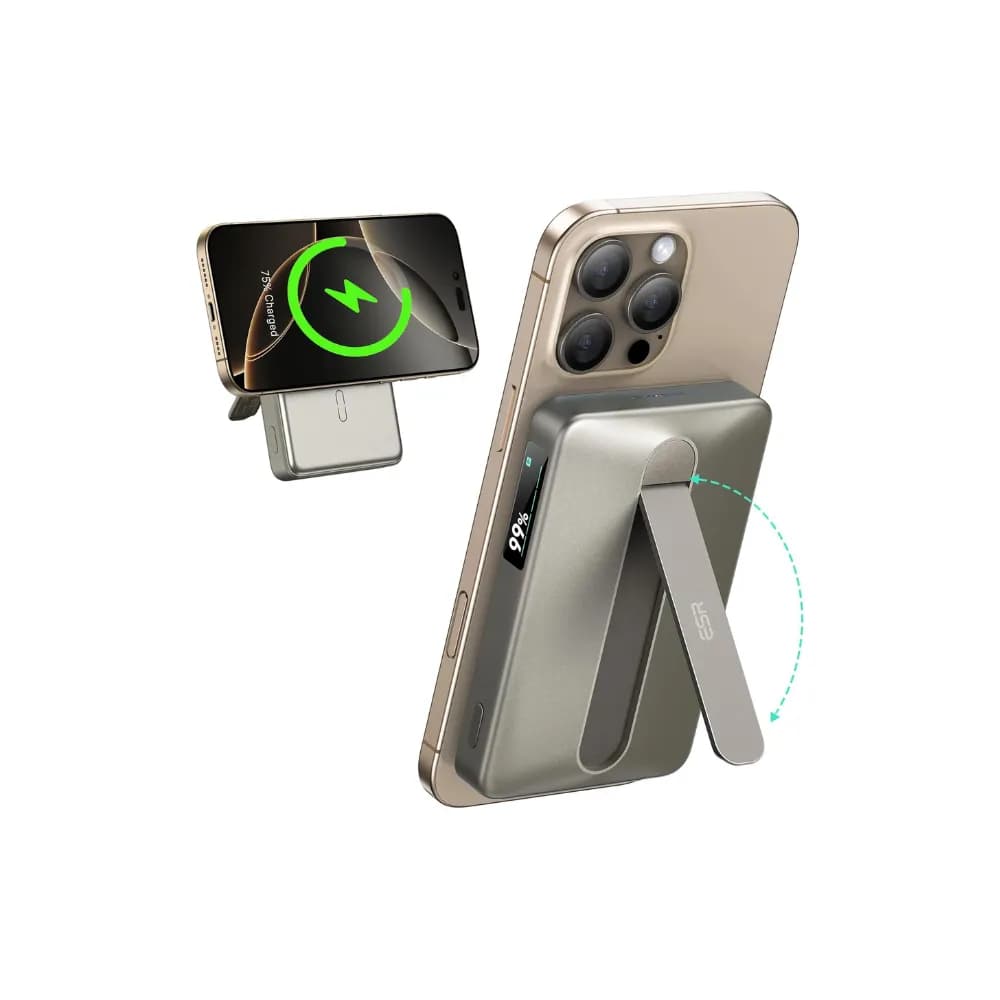 Esr Qi2 MagSlim Kickstand Power Bank (10K)