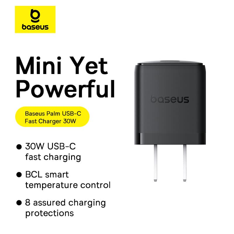 Baseus Charger Palm Series 30W PD Fast Charger 1x Type-c