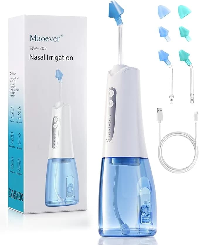 Electric Nasal Irrigation System with Pulsating Sinus Rinse