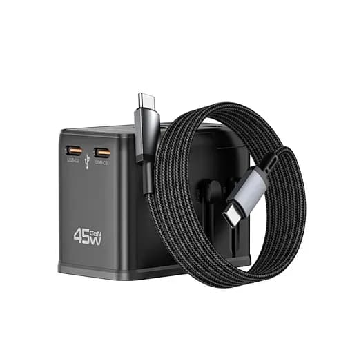 WiWU 45W Universal Plug Adapter Cable Combo Wi-UA014