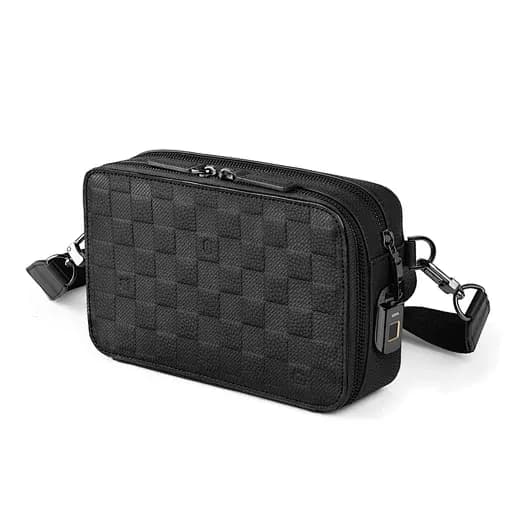 WiWU Master Genuine Leather Fingerprint Lock Crossbody Bag