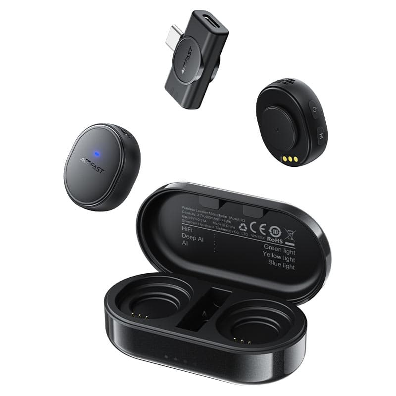 Acefast R3 Wireless Magnetic Lavalier Microphones