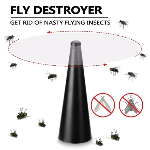 Holographic Fly Fan for Tables – Battery Powered Bug Repellent Spinner (4 Pack) Holographic Fly Fan for Tables – Battery Powered Bug Repellent Spinner (4 Pack)