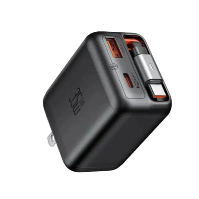 Mcdodo 35W GaN Fast Charger FreeGo Series with Built-In Cable Design Mcdodo 35W GaN Fast Charger FreeGo Series with Built-In Cable Design